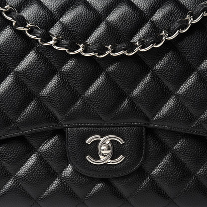 Chanel Caviar Quilted Jumbo Single Flap Black 10 of 11