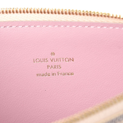 Louis Vuitton Damier Azur Felicie Chain Wallet Zippered Insert Rose Ballerine 6 of 7