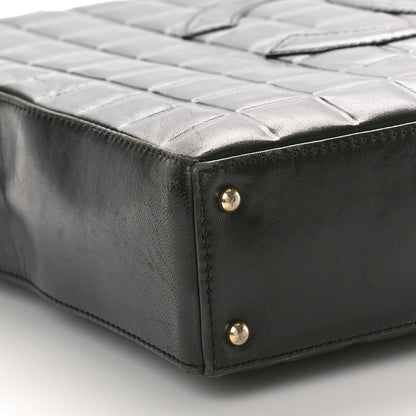 Chanel Lambskin Quilted Chocolate Bar Large Tote Black 9 of 17