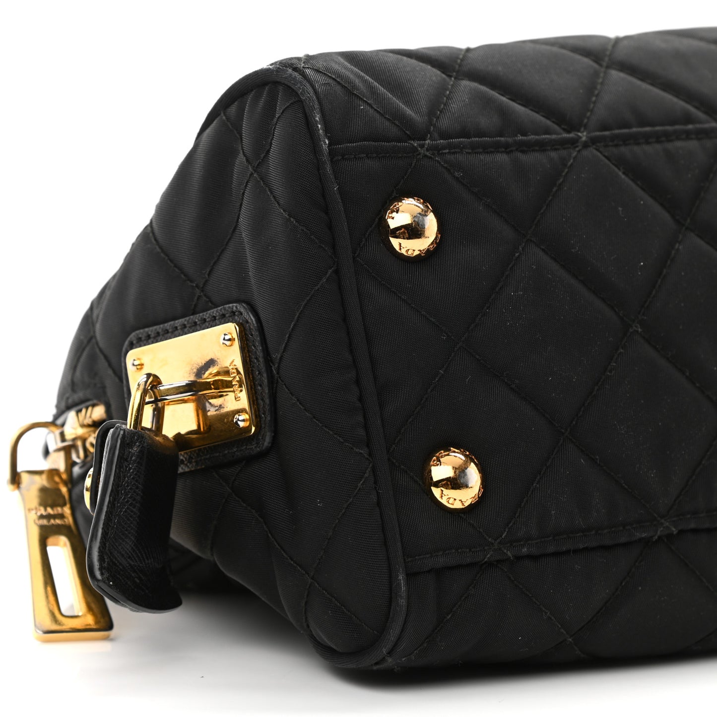 Nylon Tessuto Impuntu Quilted Flap Black