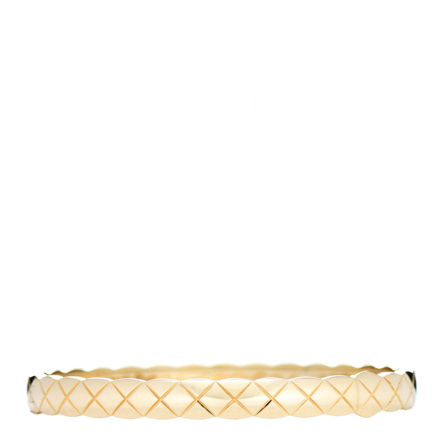 Chanel 18K Yellow Gold Coco Crush Bangle Bracelet L 3 of 5