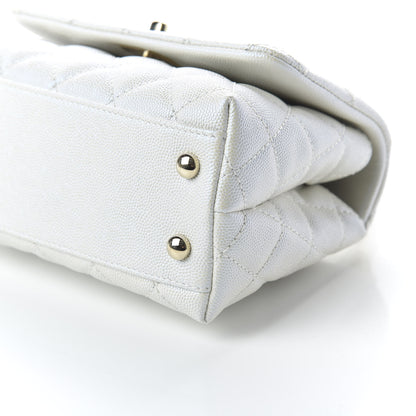 Chanel Iridescent Caviar Quilted Extra Mini Coco Handle Flap Ivory 7 of 11