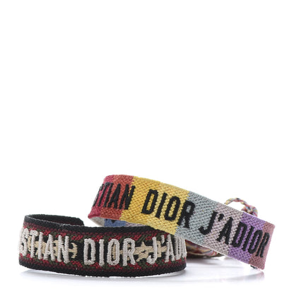 Christian Dior Woven Cotton J'Adior Friendship Bracelet Set Multicolor 1 of 8