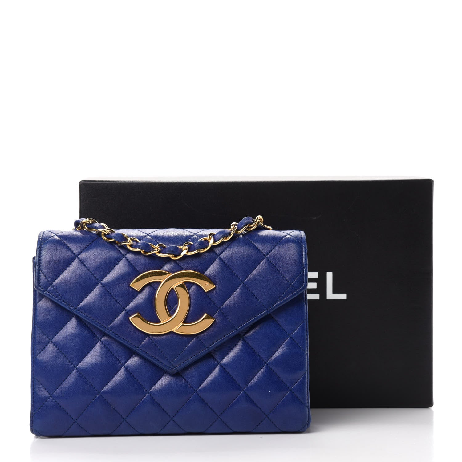 Chanel Lambskin Quilted Small Single Flap Blue 12 of 12