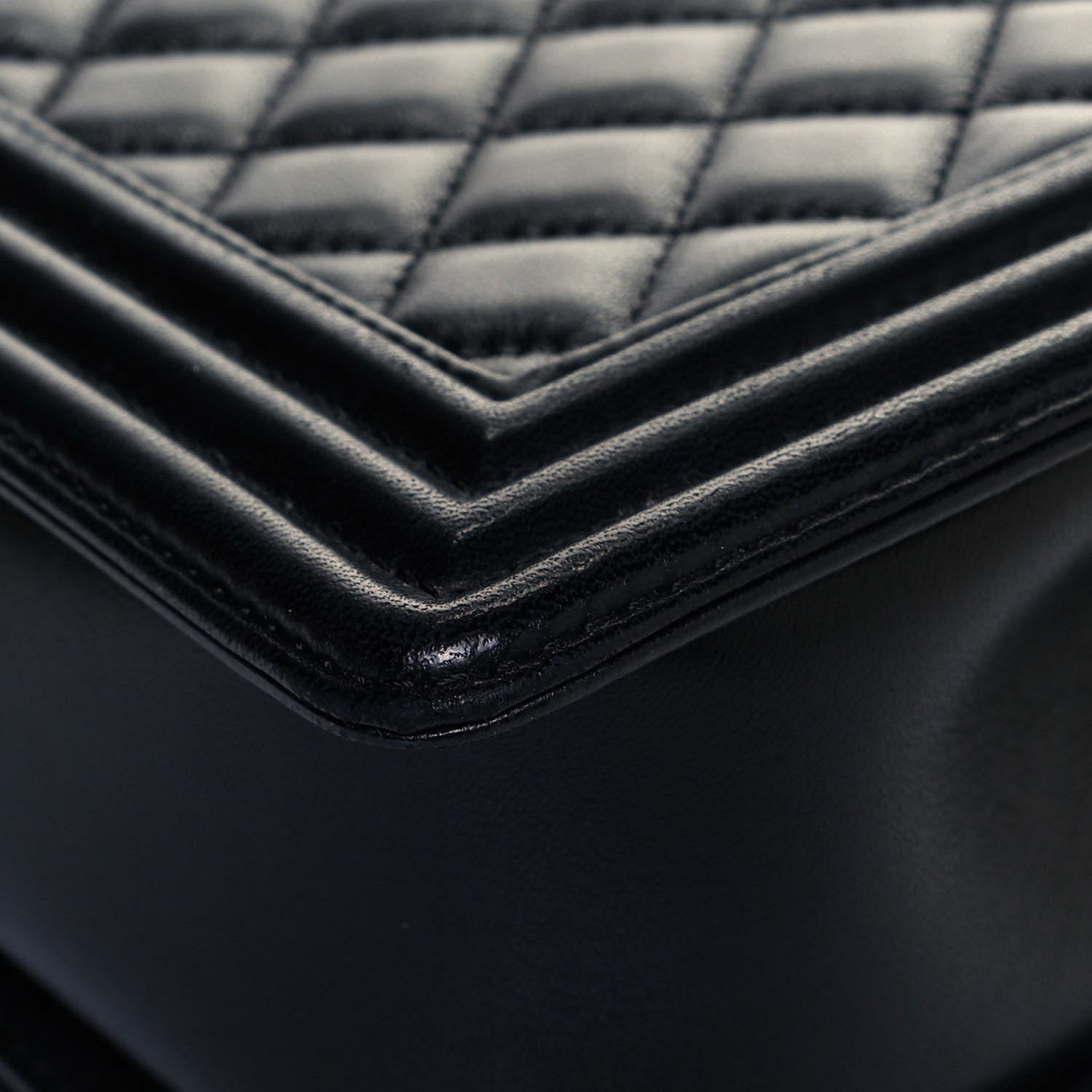 Chanel Lambskin Quilted Medium Boy Flap Black 12 of 15