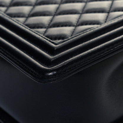 Chanel Lambskin Quilted Medium Boy Flap Black 12 of 15