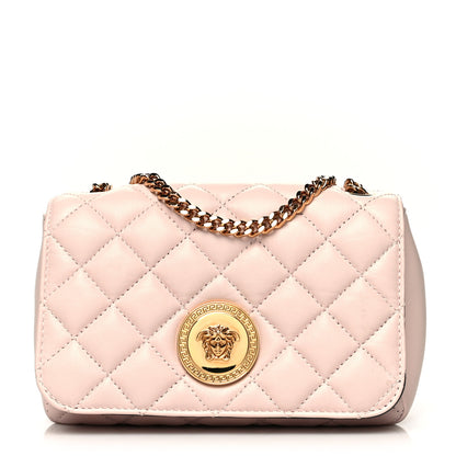 Versace Nappa Quilted Small Medusa Chain Crossbody Light Pink 1 of 10