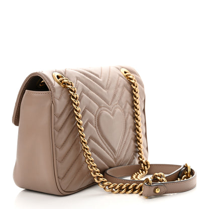 Gucci Calfskin Matelasse Small GG Marmont Shoulder Bag Porcelain Rose 3 of 13