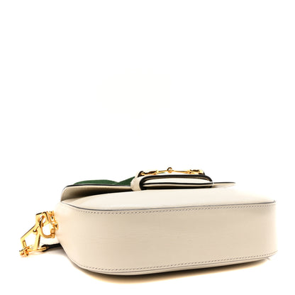 Gucci Azalea Calfskin Web Mini Horsebit 1955 Shoulder Bag Mystic White 3 of 9