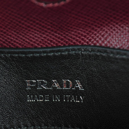Prada Saffiano Cuir Medium Double Handle Tote Granato 6 of 7