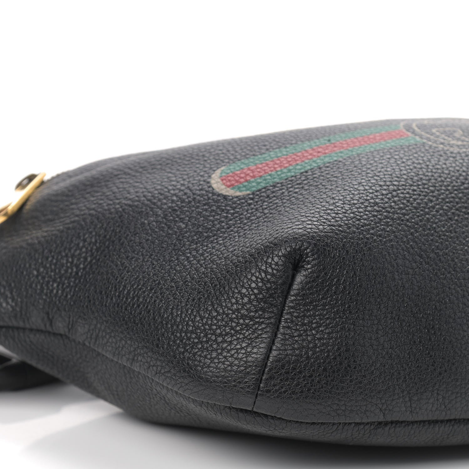 Gucci Grained Calfskin Logo Belt Bag Black 8 of 9