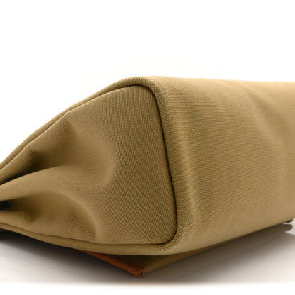 Hermes Military Toile Vache Hunter Herbag Zip Retourne 31 PM Poussiere Fauve 10 of 11