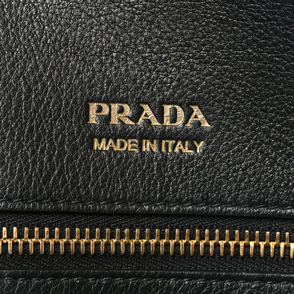 Prada Soft Grain Calfskin Large Tote Bag Black 6 of 10