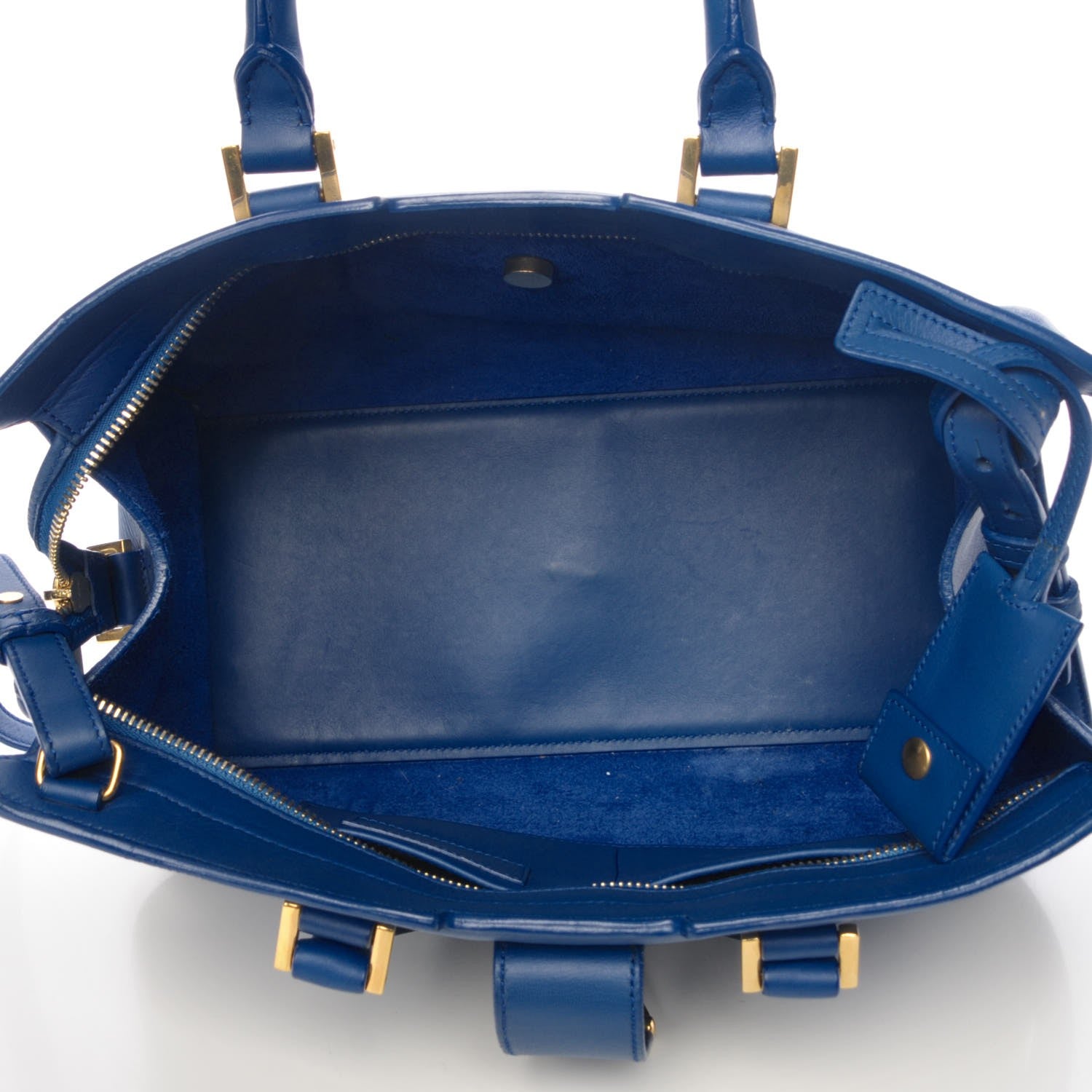 Saint Laurent Calfskin Small Classic Y Cabas Royal Blue 5 of 16