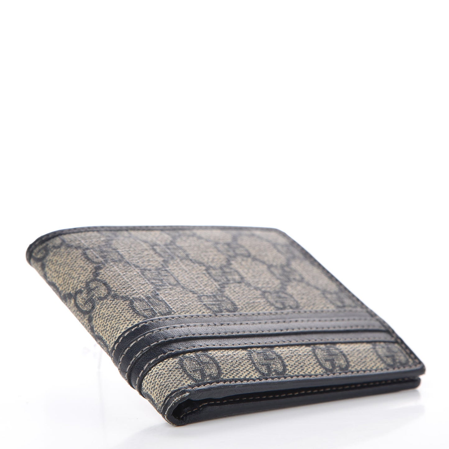 GG Supreme Monogram Bi-Fold Wallet Navy