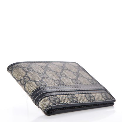 Gucci GG Supreme Monogram Bi-Fold Wallet Navy 4 of 9