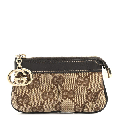 Gucci Monogram Interlocking G Small Coin Purse Dark Brown 1 of 6