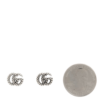 Gucci Sterling Silver Torchon Double G Earrings 2 of 5