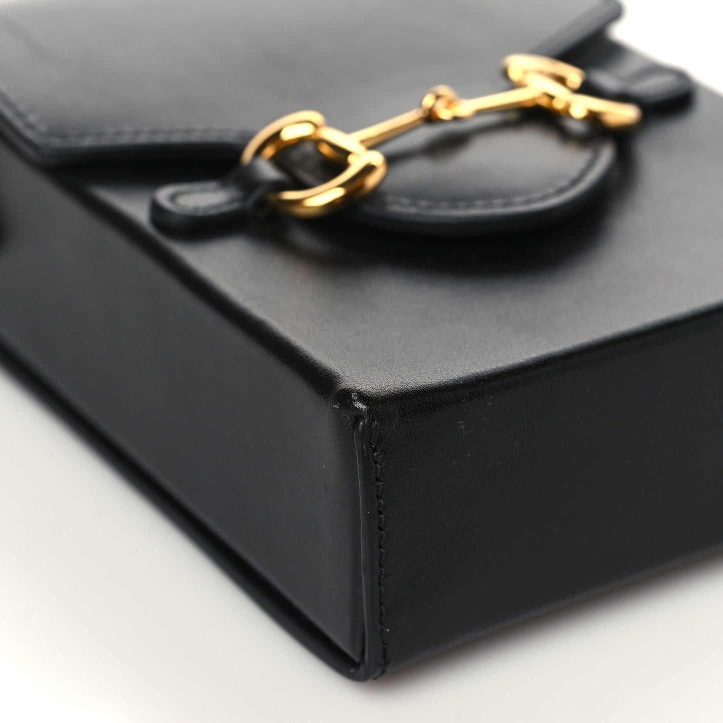 Boarded Plutone Calfskin Mini Horsebit 1955 Crossbody Bag Black
