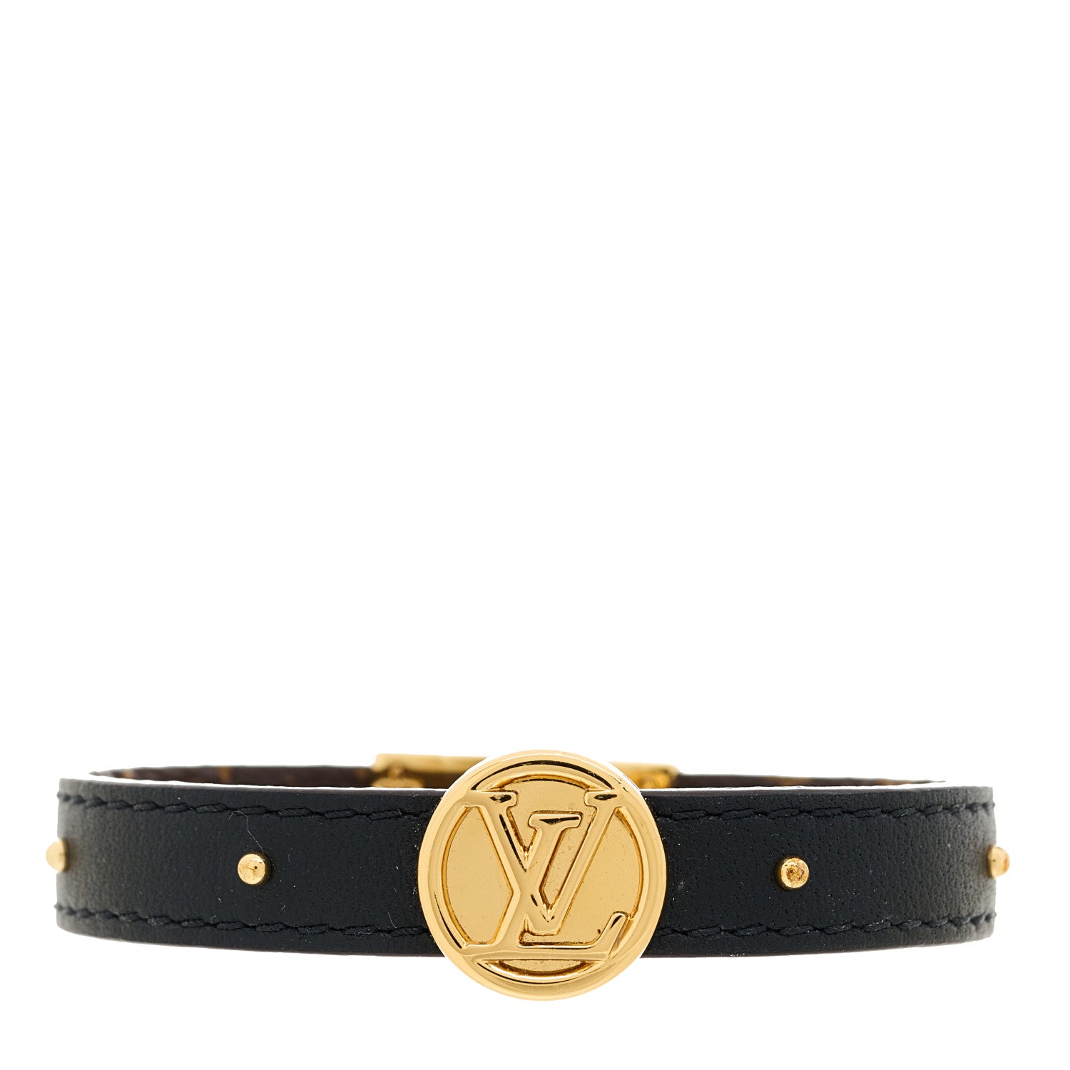 Louis Vuitton Monogram LV Circle Reversible Bracelet Black 1 of 8