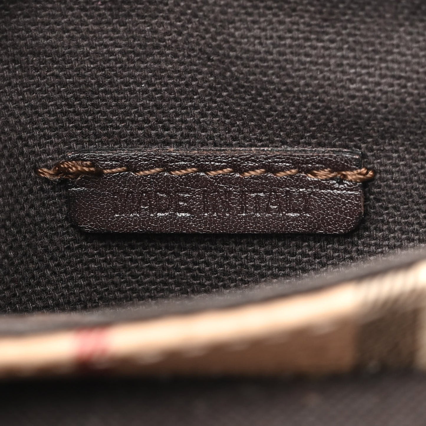 Haymarket Check Buckle Crossbody Bag Dark Brown