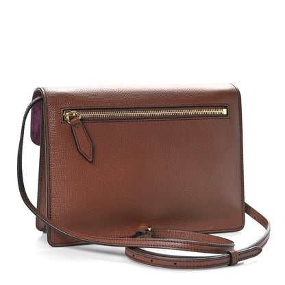 Burberry Derby Calfskin House Check Small Macken Crossbody Bag Tan 3 of 10