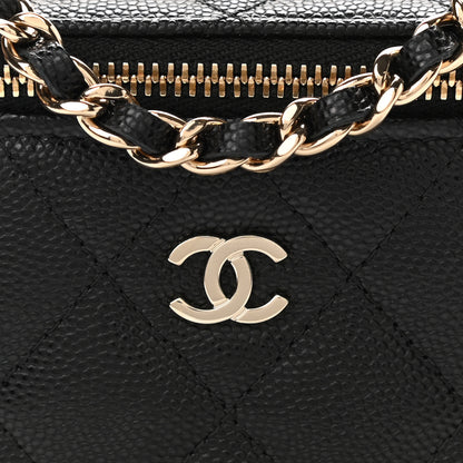 Chanel Caviar Quilted Mini Vanity Case With Chain Black 8 of 11