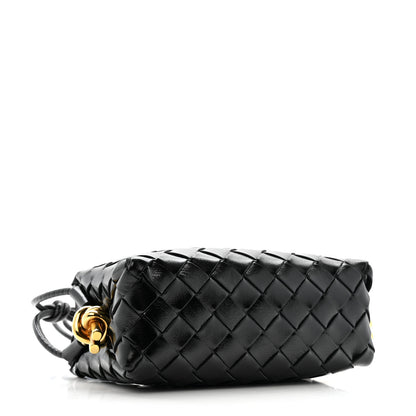 Bottega Veneta Nappa Intrecciato Metallic Knot Mini Loop Camera Bag Black 4 of 11