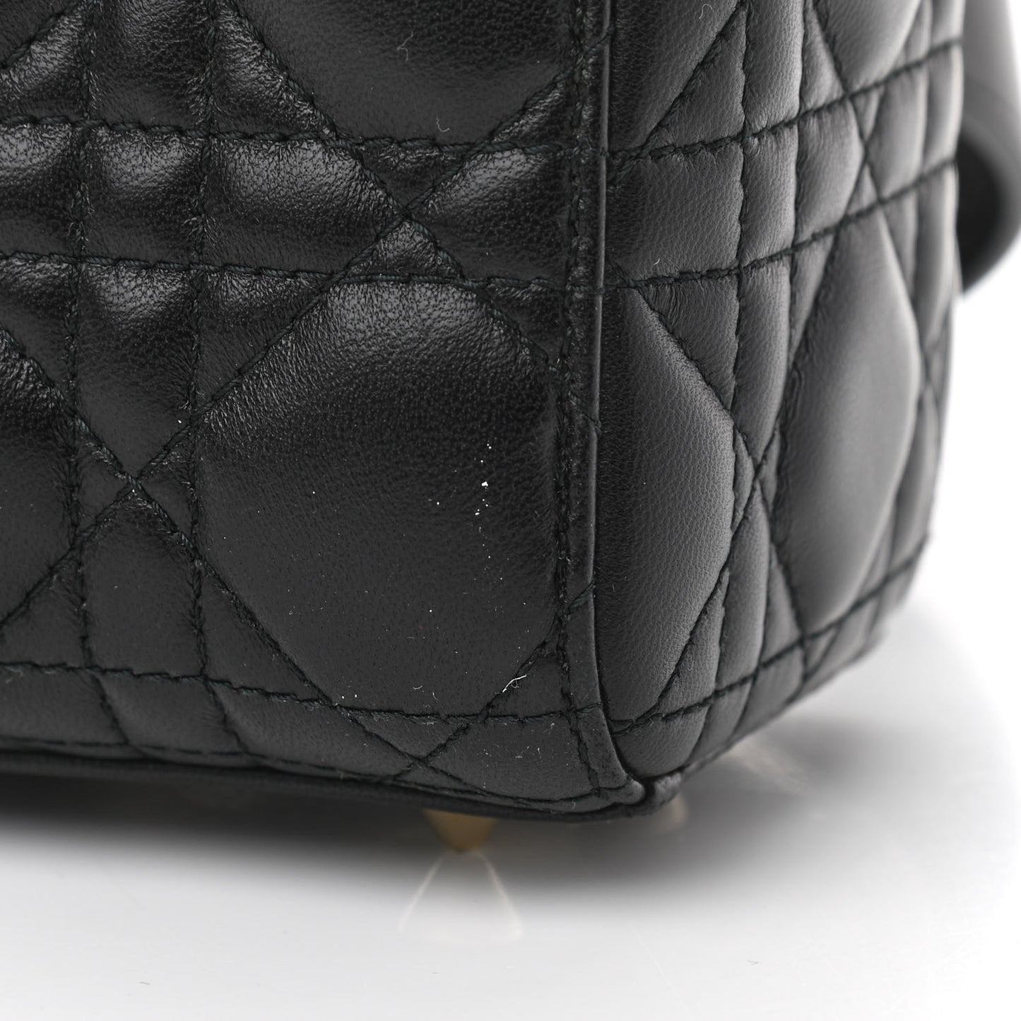 Lambskin Cannage Small Lucky Badges My Lady Dior Black