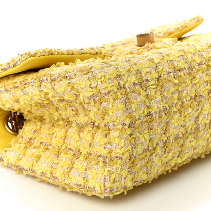 Chanel Tweed Quilted 2.55 Reissue Mini Flap Yellow 9 of 12