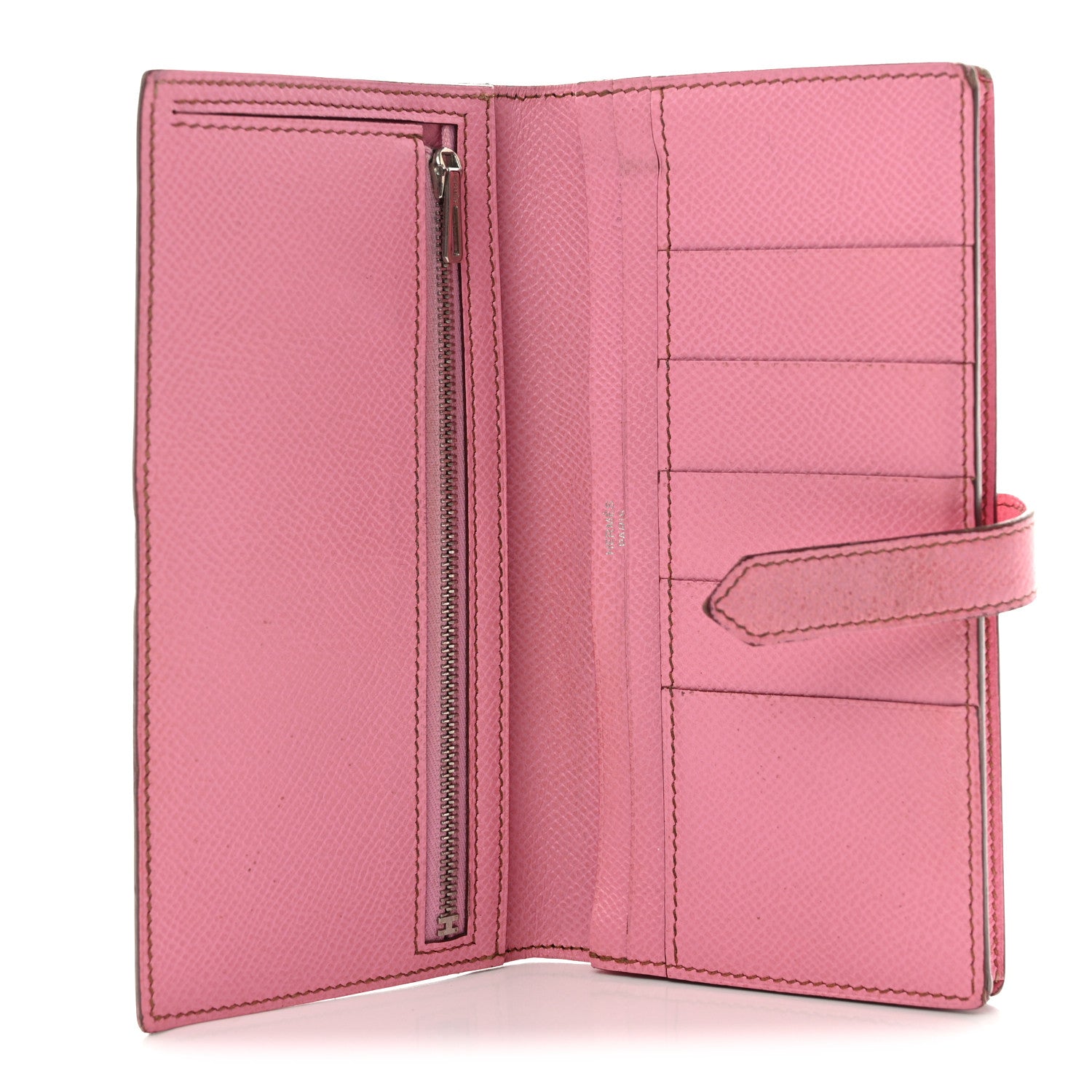 Hermes Epsom Bearn Gusset Wallet 5P Pink 5 of 11