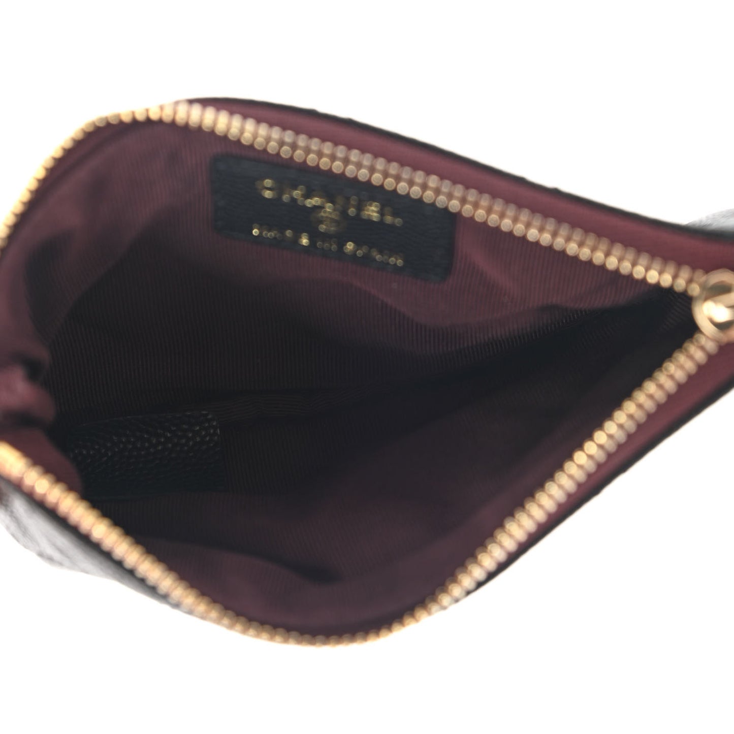Caviar Quilted Small Cosmetic Case Black