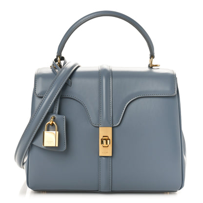 Celine Satinated Calfskin Small 16 Top Handle Bag Pale Blue 1 of 9