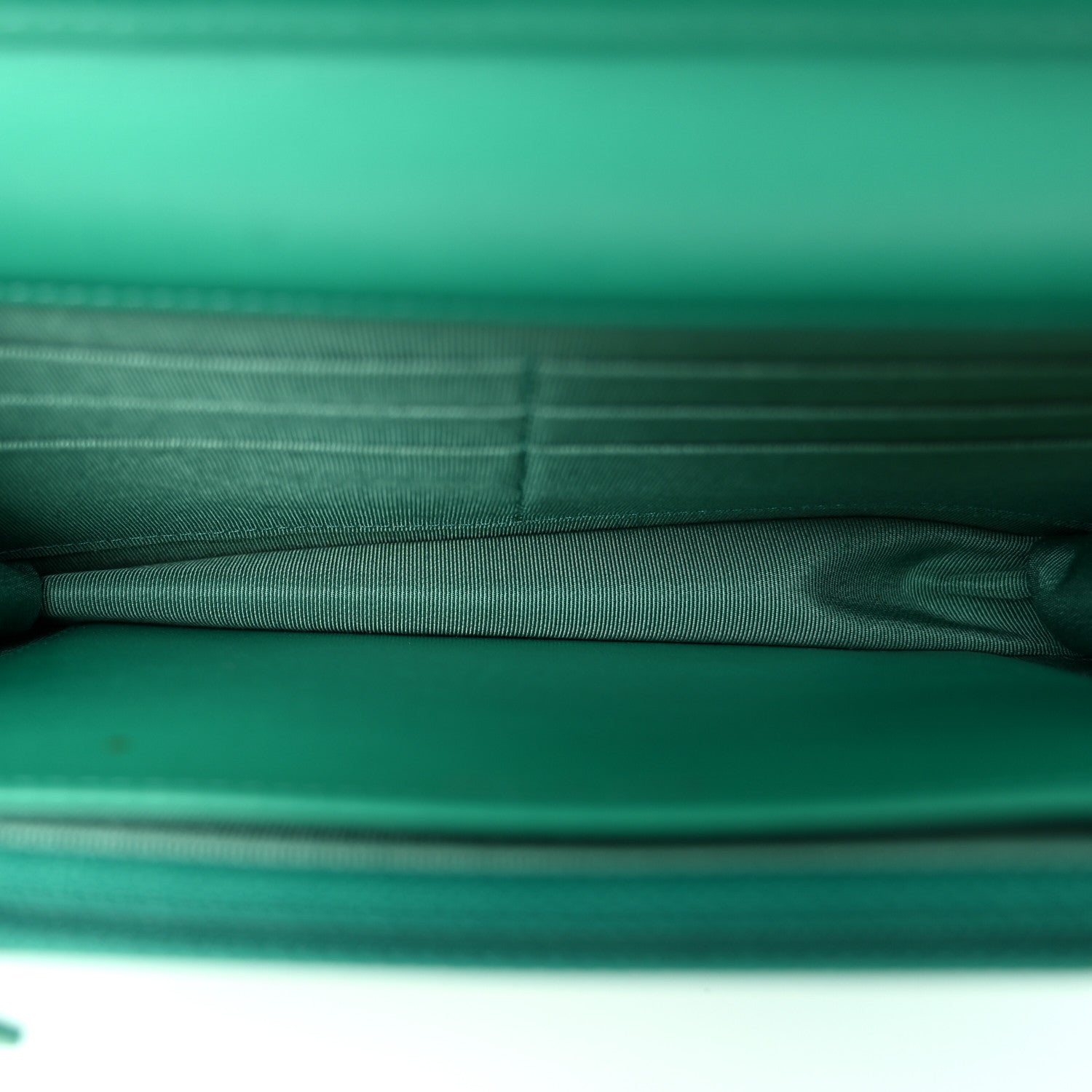 Chanel Lambskin Quilted Wallet On Chain WOC Green 5 of 13