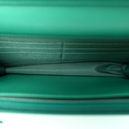 Chanel Lambskin Quilted Wallet On Chain WOC Green 5 of 13