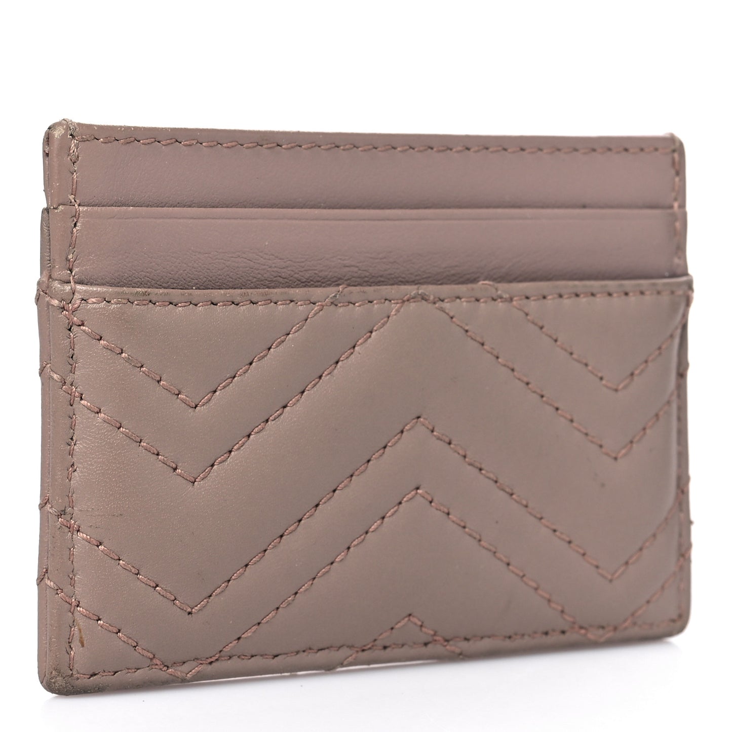 Calfskin Matelasse GG Marmont Card Holder Porcelain Rose
