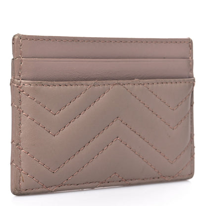 Gucci Calfskin Matelasse GG Marmont Card Holder Porcelain Rose 3 of 9