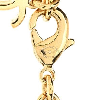 Chanel Crystal CC Heart Link Pendant Necklace Gold 5 of 7