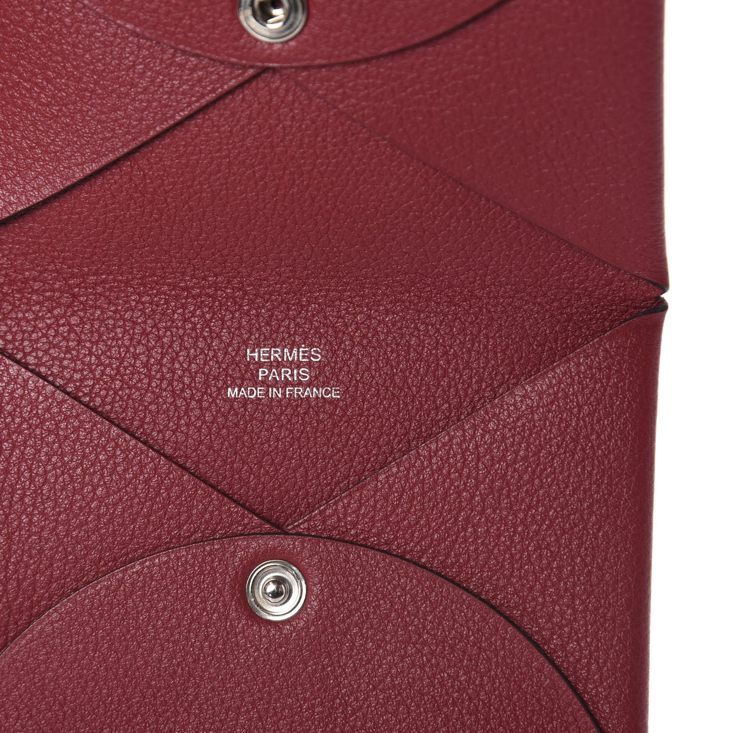 Hermes Evercolor Calvi Card Case Rouge Grenat 6 of 7