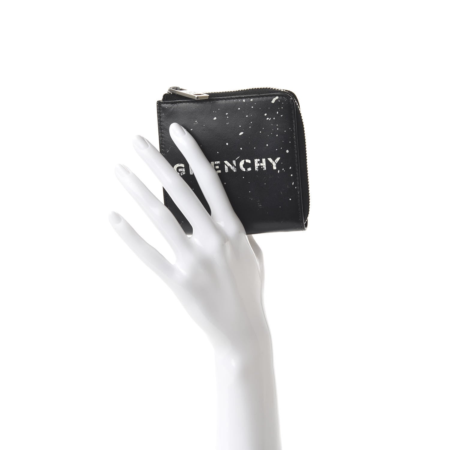 Givenchy Calfskin Gravity Logo Print Zip Wallet Black 2 of 10