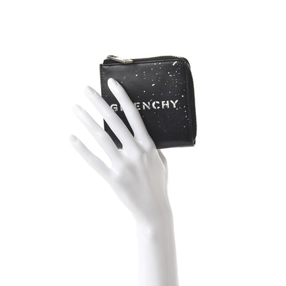 Givenchy Calfskin Gravity Logo Print Zip Wallet Black 2 of 10