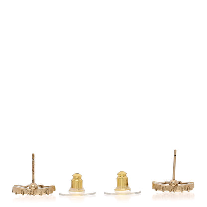 Chanel Crystal CC Earrings Gold 3 of 5
