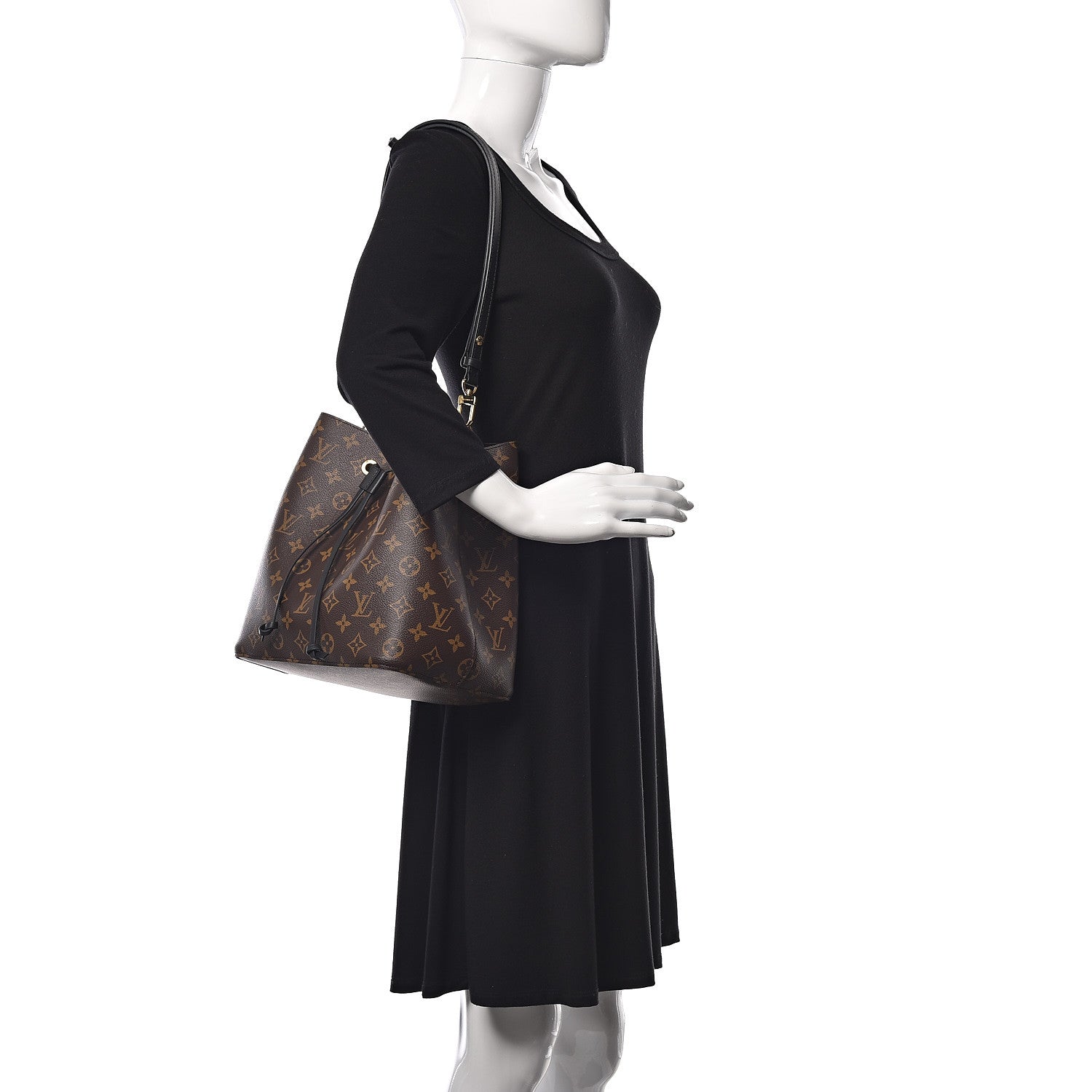 Louis Vuitton Monogram Neonoe MM Black 2 of 9