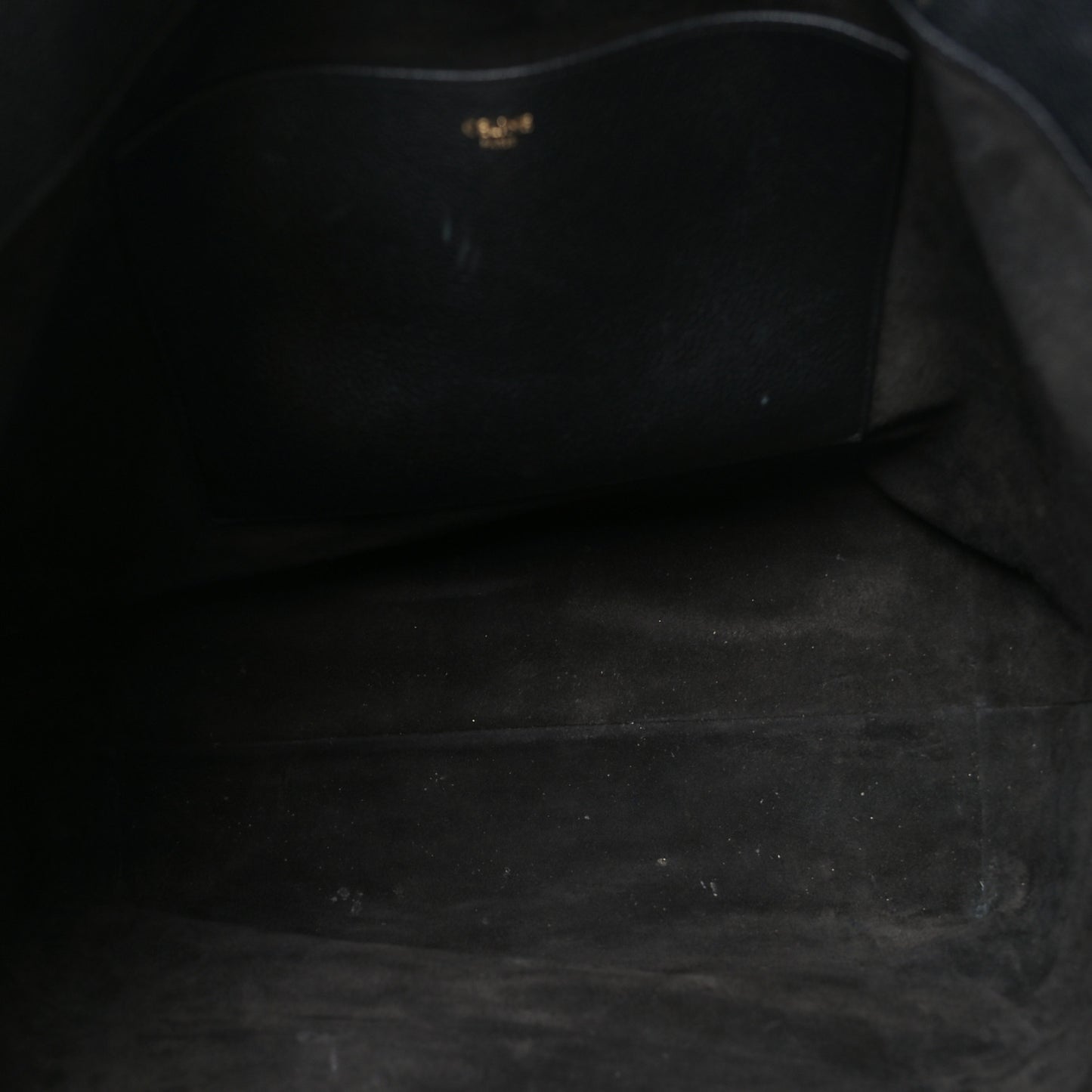 Grained Calfskin Triomphe Medium Cabas Anais Black