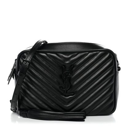 Saint Laurent Calfskin Matelasse Monogram Monochrome Lou Camera Bag Black 1 of 11