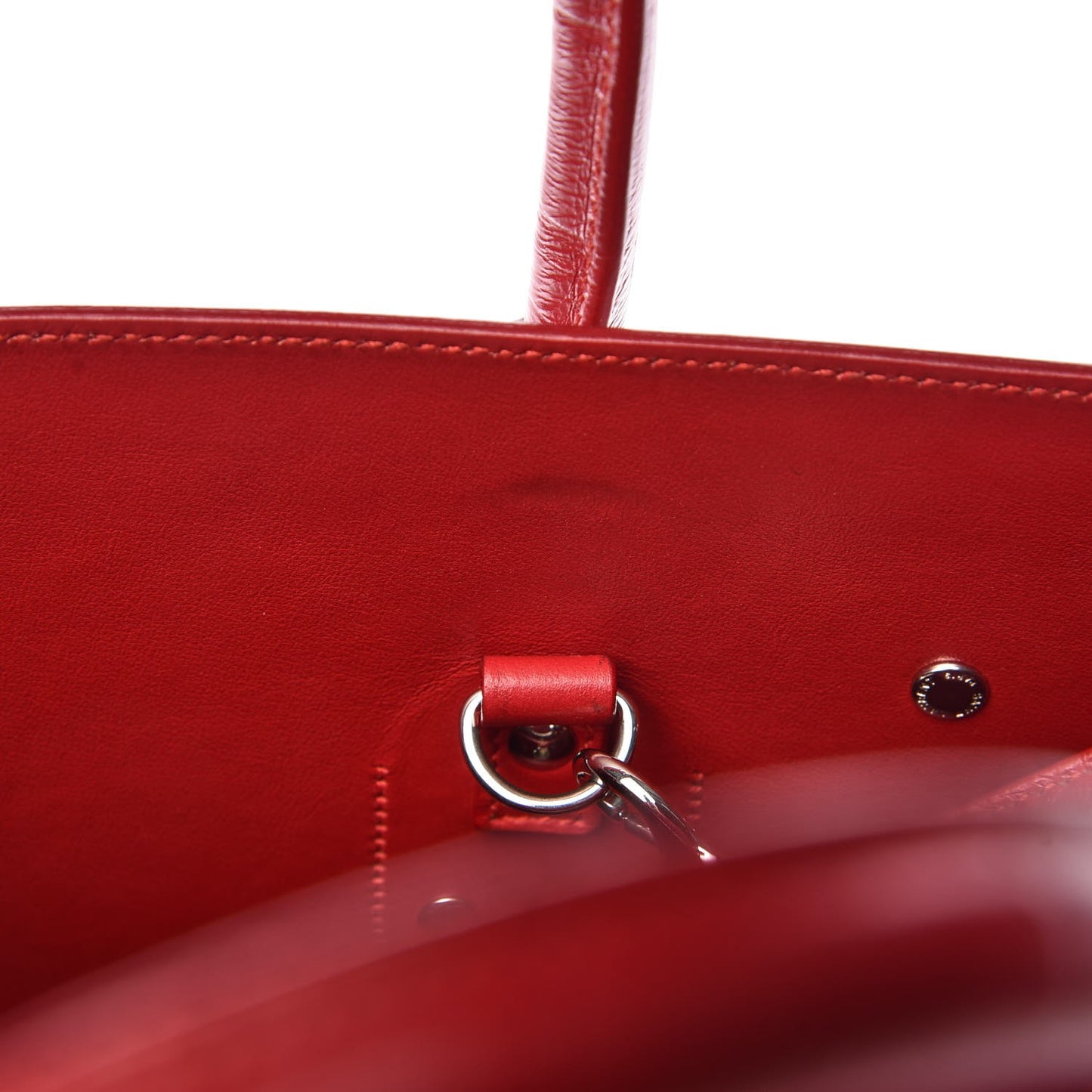 Calfskin Crocodile Embossed Small Sac De Jour Eros Red
