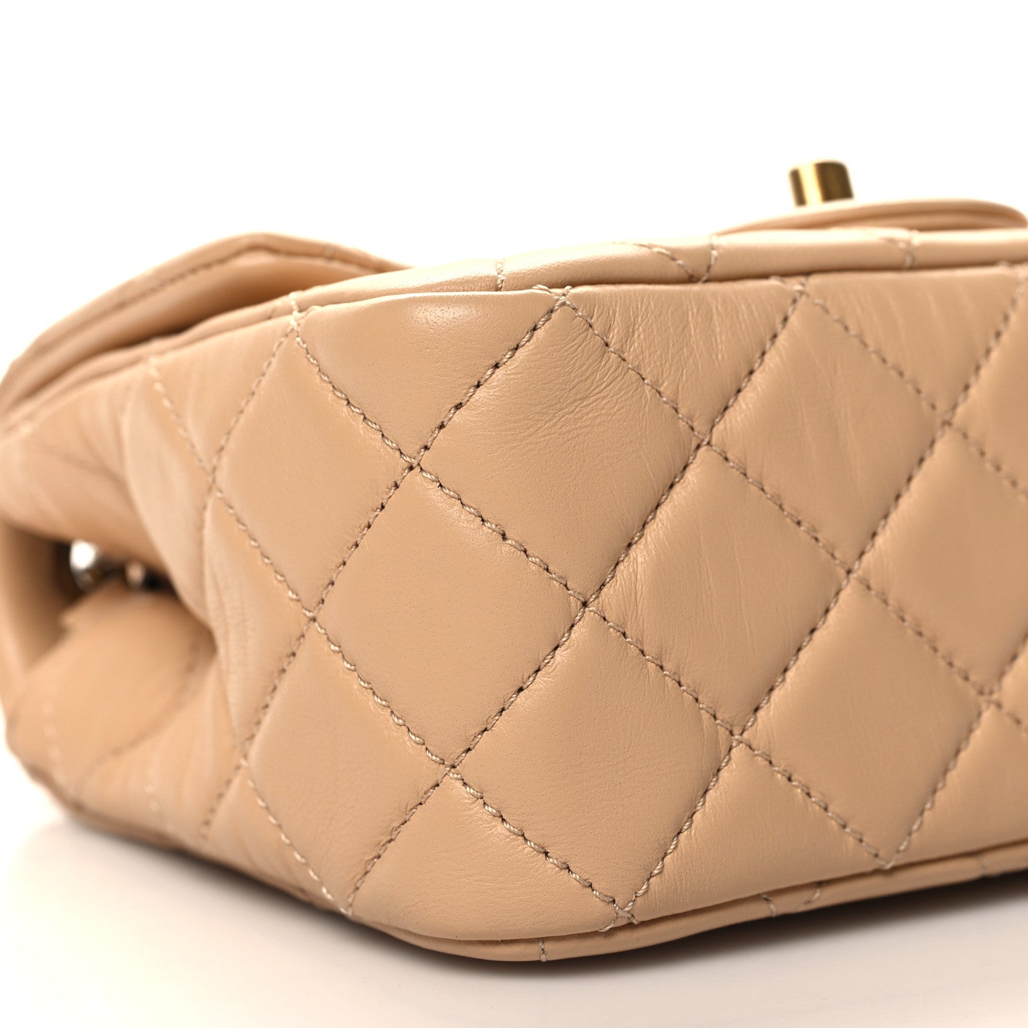 Chanel Lambskin Quilted Mini Pearl Crush Flap Beige 9 of 11