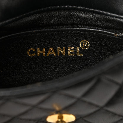 Chanel Lambskin Velvet Quilted Flap Shoulder Bag Black 6 of 11