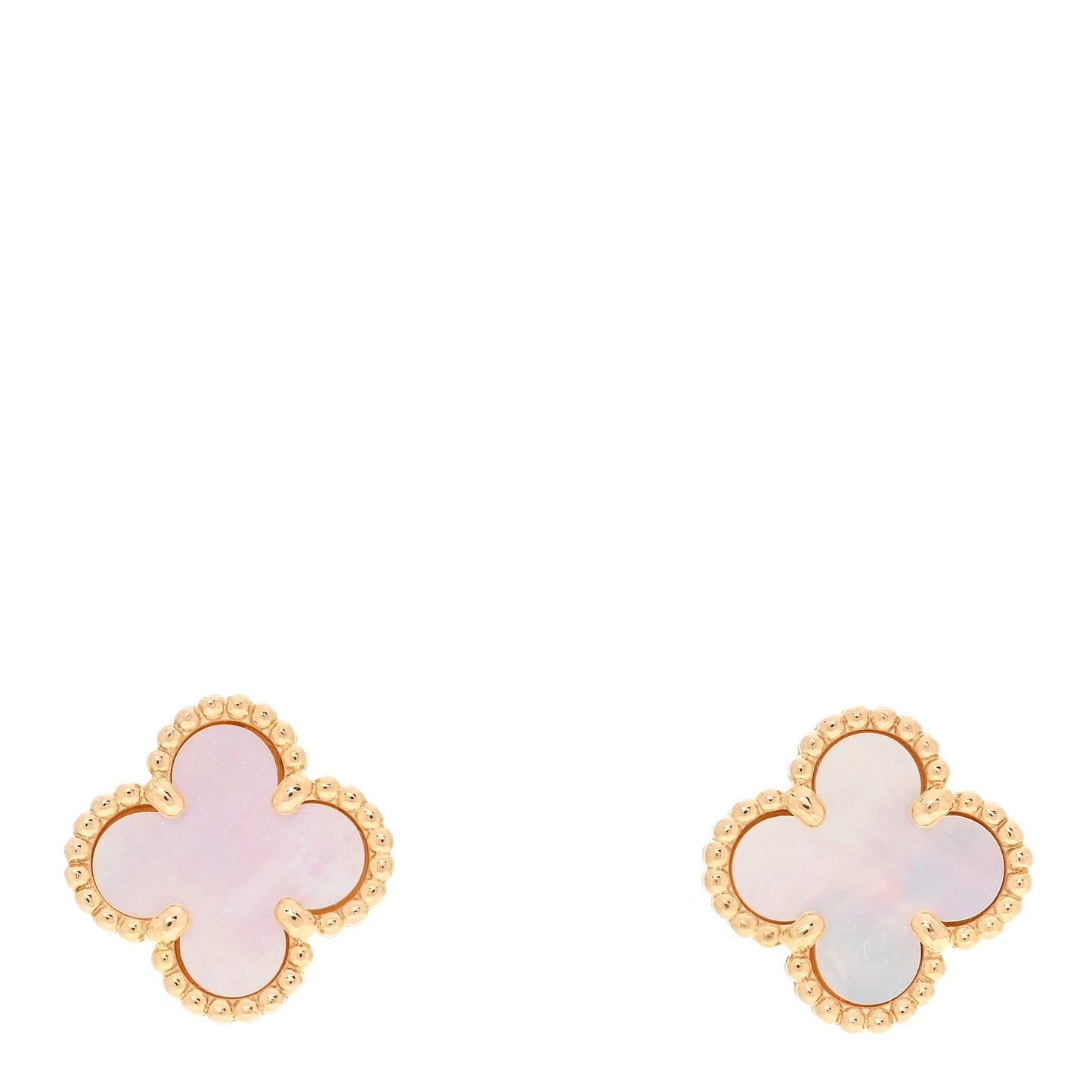 18K Yellow Gold Mother of Pearl Sweet Alhambra Earrings