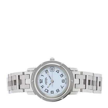Hermes Stainless Steel 24mm Clipper Quartz Watch White 2 of 4